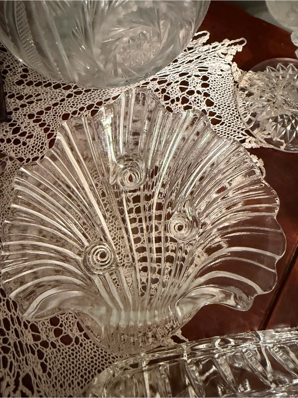 Clear Glass Shell Decorative Bowl - Classic Home Art